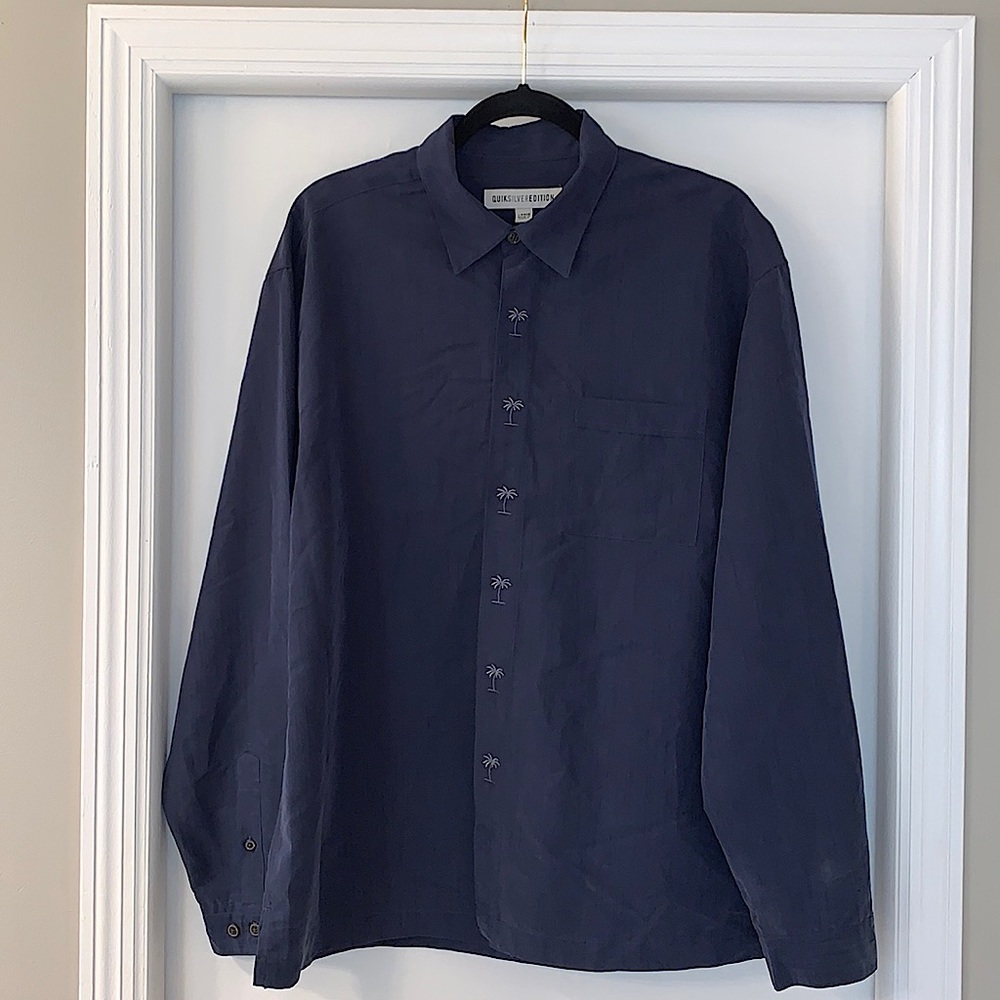 Quicksilver Edition Men’s Dress Shirt Navy Large